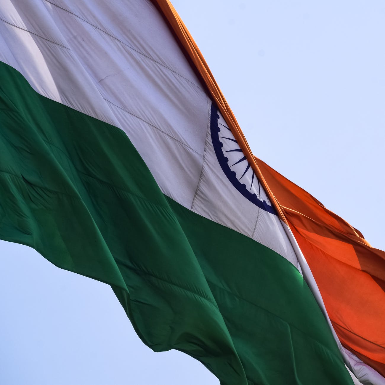 close up of india flag